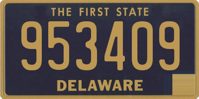 DE license plate 953409