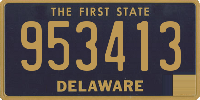 DE license plate 953413