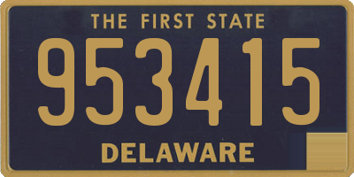 DE license plate 953415