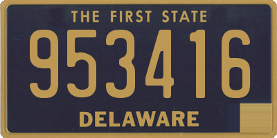 DE license plate 953416