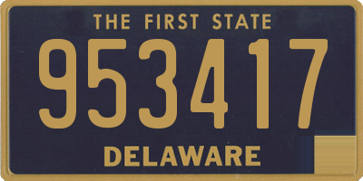 DE license plate 953417