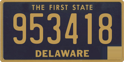 DE license plate 953418