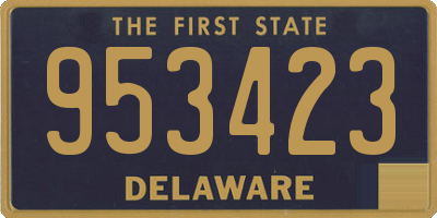DE license plate 953423