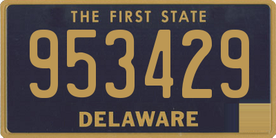 DE license plate 953429