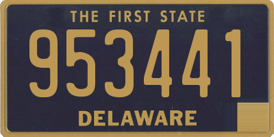 DE license plate 953441