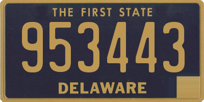 DE license plate 953443