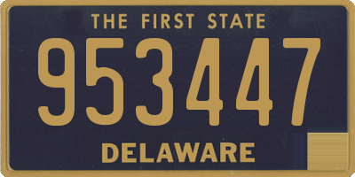 DE license plate 953447