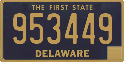 DE license plate 953449