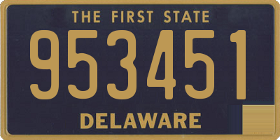 DE license plate 953451