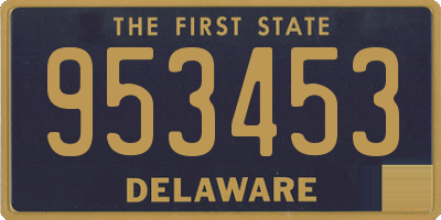 DE license plate 953453