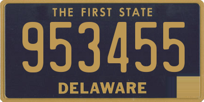 DE license plate 953455
