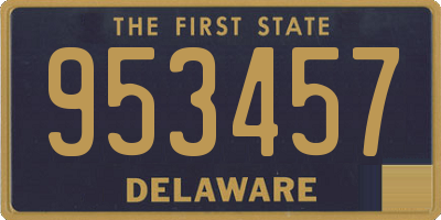 DE license plate 953457