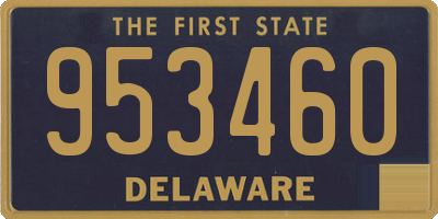 DE license plate 953460