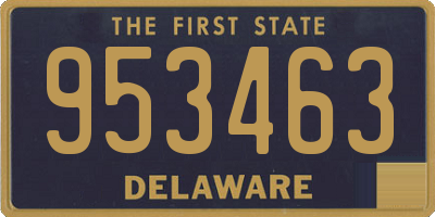DE license plate 953463