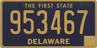 DE license plate 953467