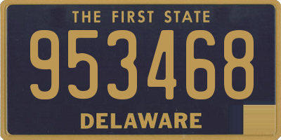 DE license plate 953468