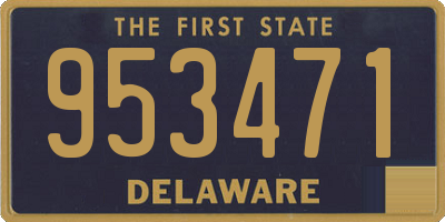 DE license plate 953471