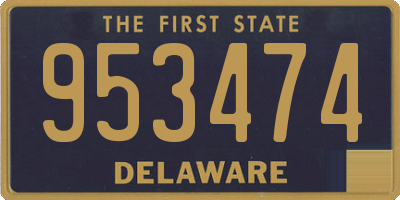 DE license plate 953474