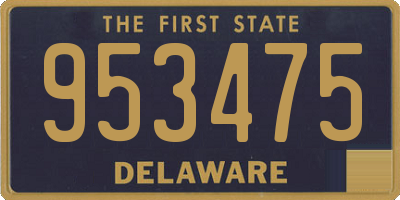 DE license plate 953475