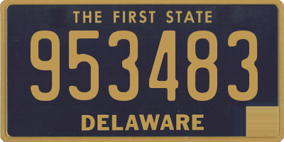 DE license plate 953483