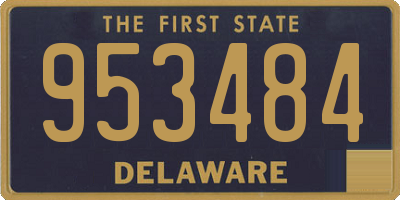 DE license plate 953484