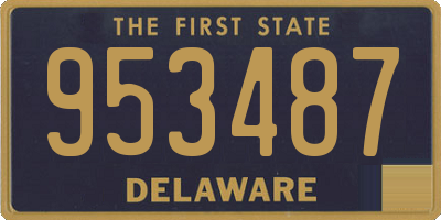 DE license plate 953487