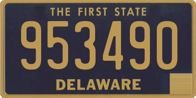 DE license plate 953490