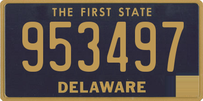 DE license plate 953497