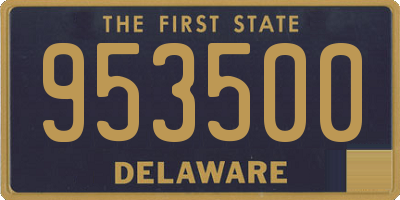 DE license plate 953500