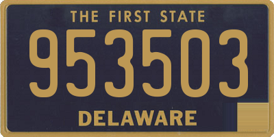 DE license plate 953503