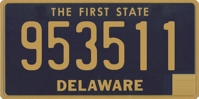 DE license plate 953511