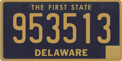 DE license plate 953513