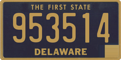 DE license plate 953514