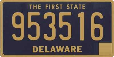 DE license plate 953516