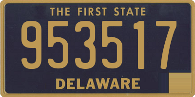 DE license plate 953517