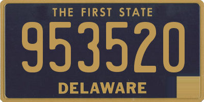 DE license plate 953520