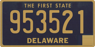 DE license plate 953521