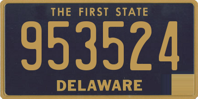 DE license plate 953524