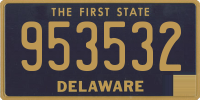 DE license plate 953532