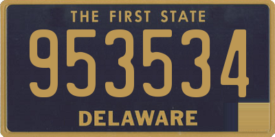 DE license plate 953534