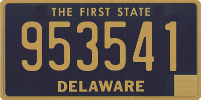 DE license plate 953541