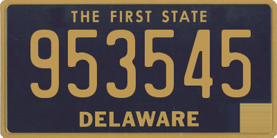 DE license plate 953545