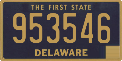 DE license plate 953546