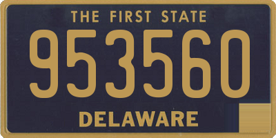 DE license plate 953560