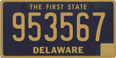 DE license plate 953567