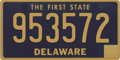 DE license plate 953572