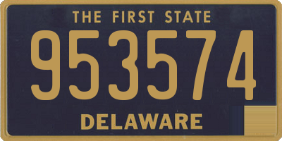 DE license plate 953574