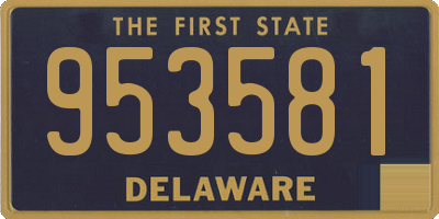 DE license plate 953581