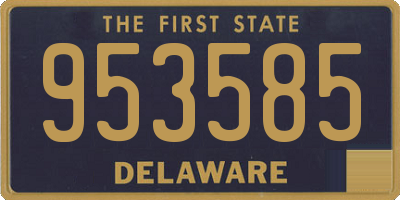 DE license plate 953585