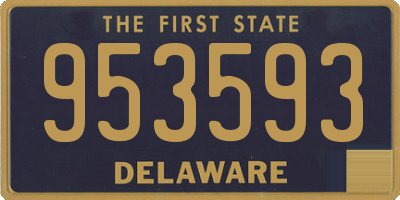 DE license plate 953593